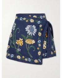 Agua Bendita - Luna Floral-Print Linen Pareo - Lyst