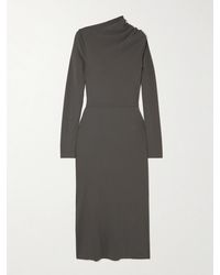 TOTEME - Robe Longue En Jersey Stretch À Fronces - Lyst