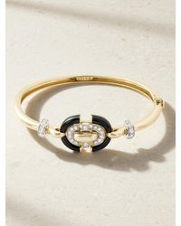 David Webb - Unity 18-Karat And Platinum, Diamond And Enamel Bracelet - Lyst