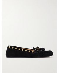 Isabel Marant - Faxel Embellished Suede Loafers - Lyst