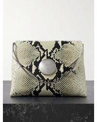 KHAITE - Bobbi Schultertasche Aus Leder Mit Schlangeneffekt - Lyst