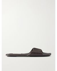 TOTEME - Textured-Leather Slides - Lyst