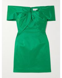 Rebecca Vallance - Bailey Off-The-Shoulder Gathered Stretch-Crepe Mini Dress - Lyst