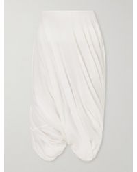 TOTEME - Cocoon Pleated Lyocell And Cotton-Blend Maxi Skirt - Lyst