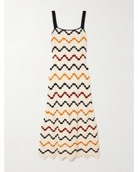 Escvdo - Marea Maxikleid Aus Gehäkelter Baumwolle - Lyst