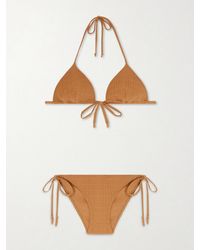 Lisa Marie Fernandez - Seersucker Triangle Bikini - Lyst