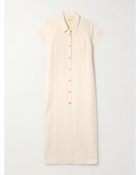 KHAITE - Effy Silk And Cotton-Blend Organza Midi Shirt Dress - Lyst