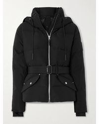 Rudsak - Caira Belted Padded Quilted Recycled-Stormshell Hooded Down Ski Jacket - Lyst