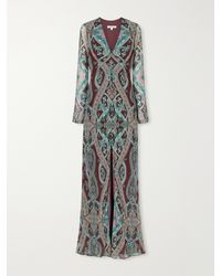 Veronica Beard - Daciana Printed Silk-Georgette Maxi-Dress - Lyst