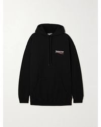 Balenciaga - Sweat À Capuche En Jersey De Coton Imprimé À Broderies - Lyst