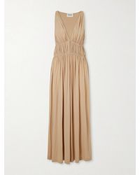 TOVE - Ouida Gathered Jersey Maxi Dress - Lyst