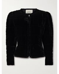 Isabel Marant - Djanet Cropped Padded Velvet Jacket - Lyst