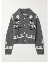 Calle Del Mar - Intarsia-Knit Cashmere Cardigan - Lyst