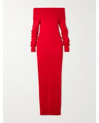 Stella McCartney - Off-The-Shoulder Wool Maxi Dress - Lyst