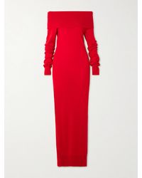 Stella McCartney - Off-The-Shoulder Wool Maxi Dress - Lyst