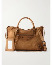 Balenciaga - Le City Medium Suede Shoulder Bag - Lyst
