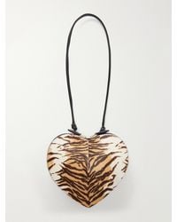 Alaïa - Le Coeur Animal-Print Leather-Trimmed Calf Hair Shoulder Bag - Lyst