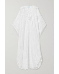 Melissa Odabash Nicki Kaftan Aus Spitze Aus Einer Baumwollmischung - Weiß