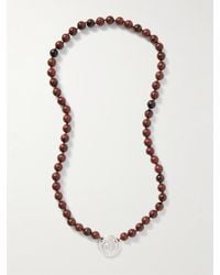 Julietta - Collier En Obsidienne Et Plaqué Rhodium - Lyst