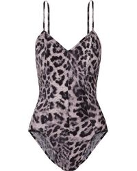 Norma Kamali Wonderwoman Mio Badeanzug Mit Leopardenprint - Mehrfarbig