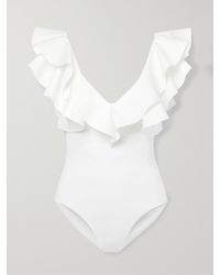 Maygel Coronel - Net Sustain Santa Badeanzug Mit Volants - Lyst