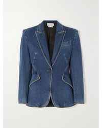 McQueen - Denim Blazer - Lyst