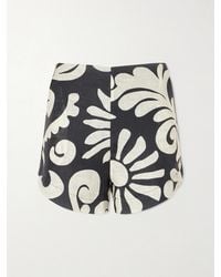 Cala De La Cruz - Bahamas Printed Linen Shorts - Lyst