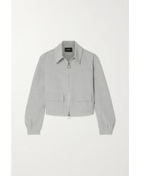 Akris Cropped Wool Jacket - Gray