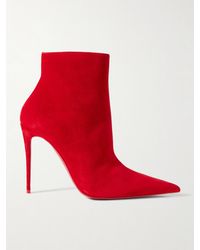 Christian Louboutin - Ankle Boots Kate Max 100 Aus Veloursleder - Lyst