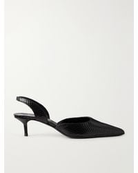 STAUD - Sebastian Snake-Effect Leather Pumps - Lyst