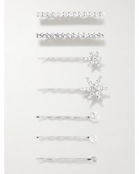 Jennifer Behr - Luzia Set Aus Sieben Silberfarbenen Haarspangen Mit Swarovski-Kristallen - Lyst