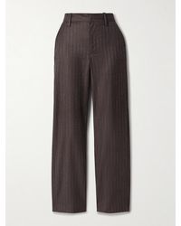 The Elder Statesman - Pinstriped Wool And Cashmere-Blend Straight-Leg Pants - Lyst
