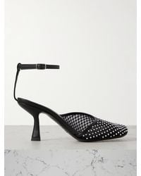 Christopher Esber - Minette Pumps Aus Mesh Mit Lederbesätzen Und Kristallen - Lyst