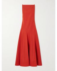 Adam Lippes - Ren Cotton-Poplin Midi Dress - Lyst