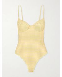 Jonathan Simkhai - Suni Checked Swimsuit - Lyst