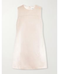 Posse - Chester Paneled Cotton And Silk-Blend Satin Mini Dress - Lyst