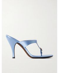 Herbert Levine - Kiss And Tell 100 Embellished Satin Thong Sandals - Lyst