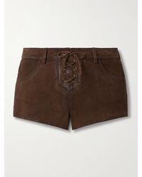 Isabel Marant - Vanel Lace-Up Suede Shorts - Lyst
