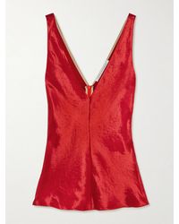 Maria McManus - Paneled Hammered-Satin Camisole - Lyst