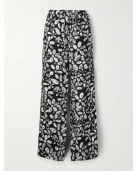 Marni - Printed Crepe Straight-Leg Pants - Lyst
