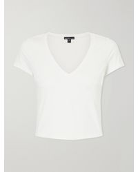 James Perse - Cropped Cotton-Blend Jersey T-Shirt - Lyst