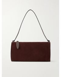 Neous - Gemini Leather-Trimmed Suede Shoulder Bag - Lyst