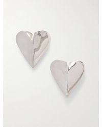 Alaïa - Boucles D'Oreilles Oversize En Métal Torn Heart - Lyst