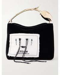 Erdem - Bloom Mini Appliquéd Velvet Clutch Bag - Lyst