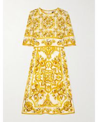 Dolce & Gabbana - Dress With 'Majolica' Print - Lyst