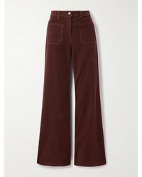 Nili Lotan - Florence Cotton-Twill Flared Pants - Lyst