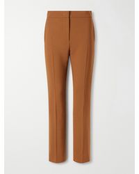 Max Mara - Acino Wool-Blend Mid-Rise Slim-Leg Pants - Lyst