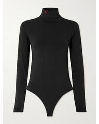 Perfect Moment - Embroidered Jersey Turtleneck Bodysuit - Lyst