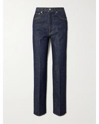 AURALEE - High-Rise Straight-Leg Jeans - Lyst