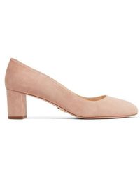 Prada 55 Pumps Aus Veloursleder - Natur
